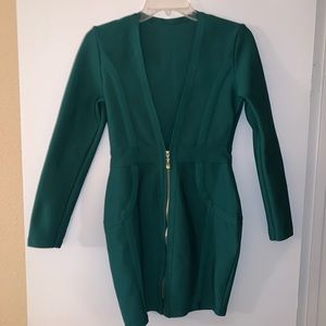 Forest green bandage dress